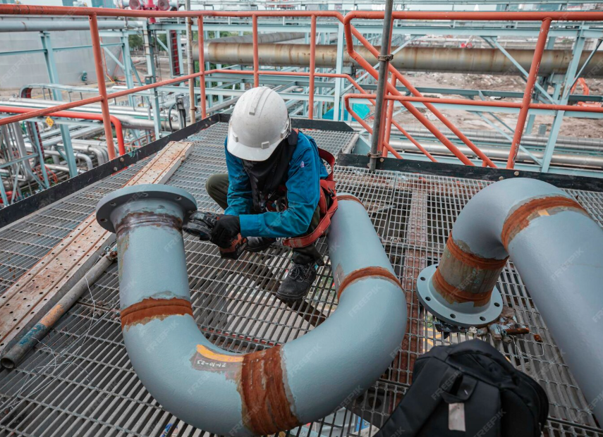 Execução de obras de tubulações industriais